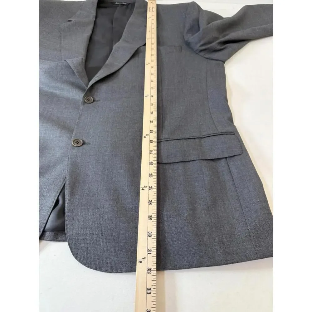 Canali Blazer Jacket Mens 60L Long Gray Wool Made Italy Sport Coat - Picture 7 of 9